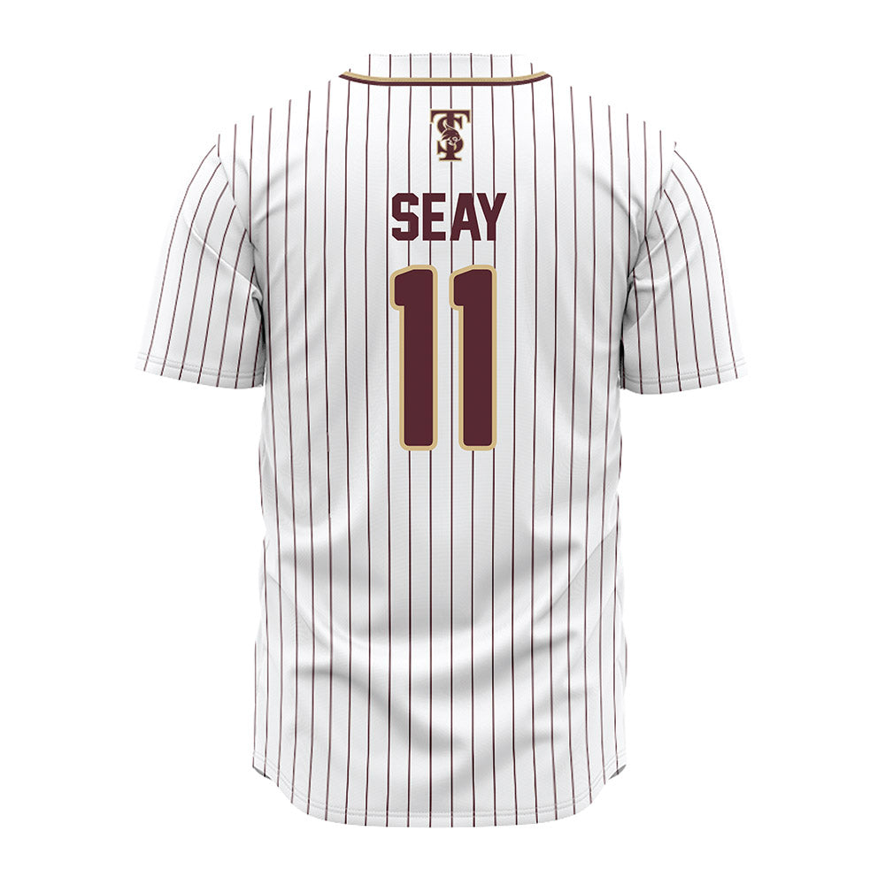 Texas State - NCAA Baseball : Taylor Seay - White Jersey-1