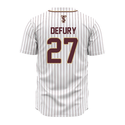 Texas State - NCAA Baseball : Coy DeFury - White Jersey-1