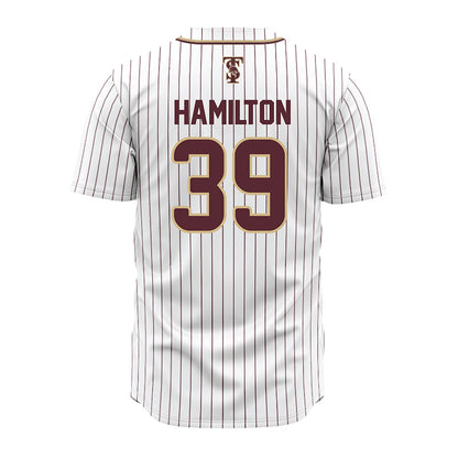 Texas State - NCAA Baseball : Maximus Hamilton - White Jersey-1