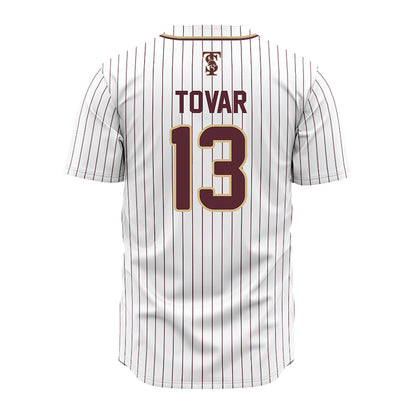 Texas State - NCAA Baseball : Jesus Tovar - White Jersey-1