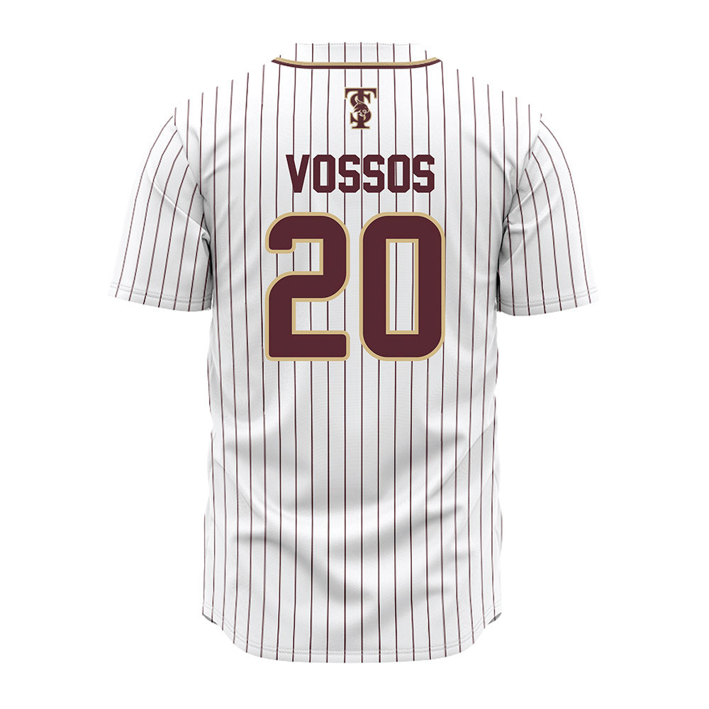 Texas State - NCAA Baseball : Justin Vossos - White Jersey-1