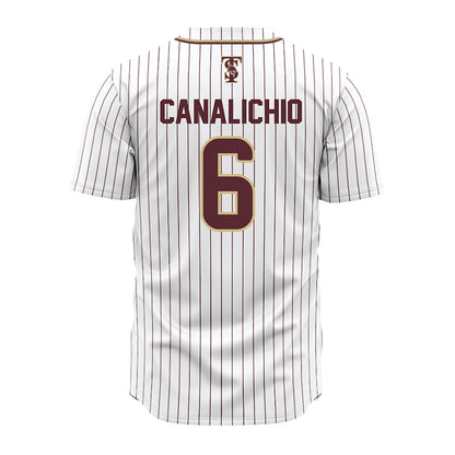Texas State - NCAA Baseball : Will Canalichio - White Jersey-1