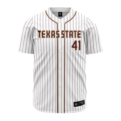 Texas State - NCAA Baseball : Theo Kummer - White Jersey-0