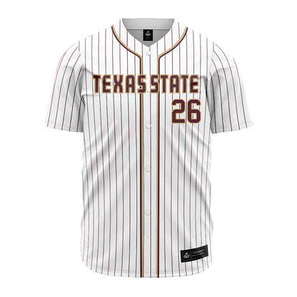 Texas State - NCAA Baseball : Carson Laws - White Jersey