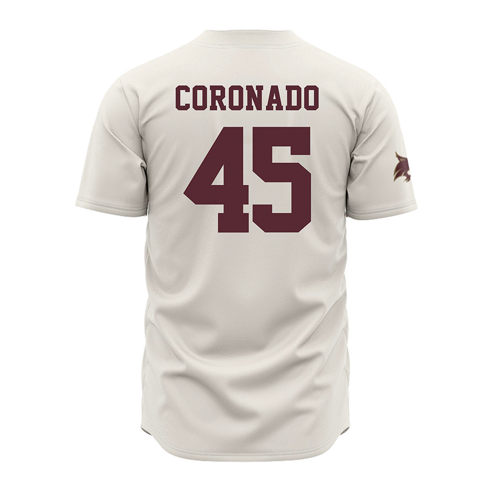 Texas State - NCAA Baseball : Victor Coronado - Cream Jersey-1