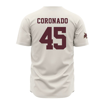 Texas State - NCAA Baseball : Victor Coronado - Cream Jersey-1