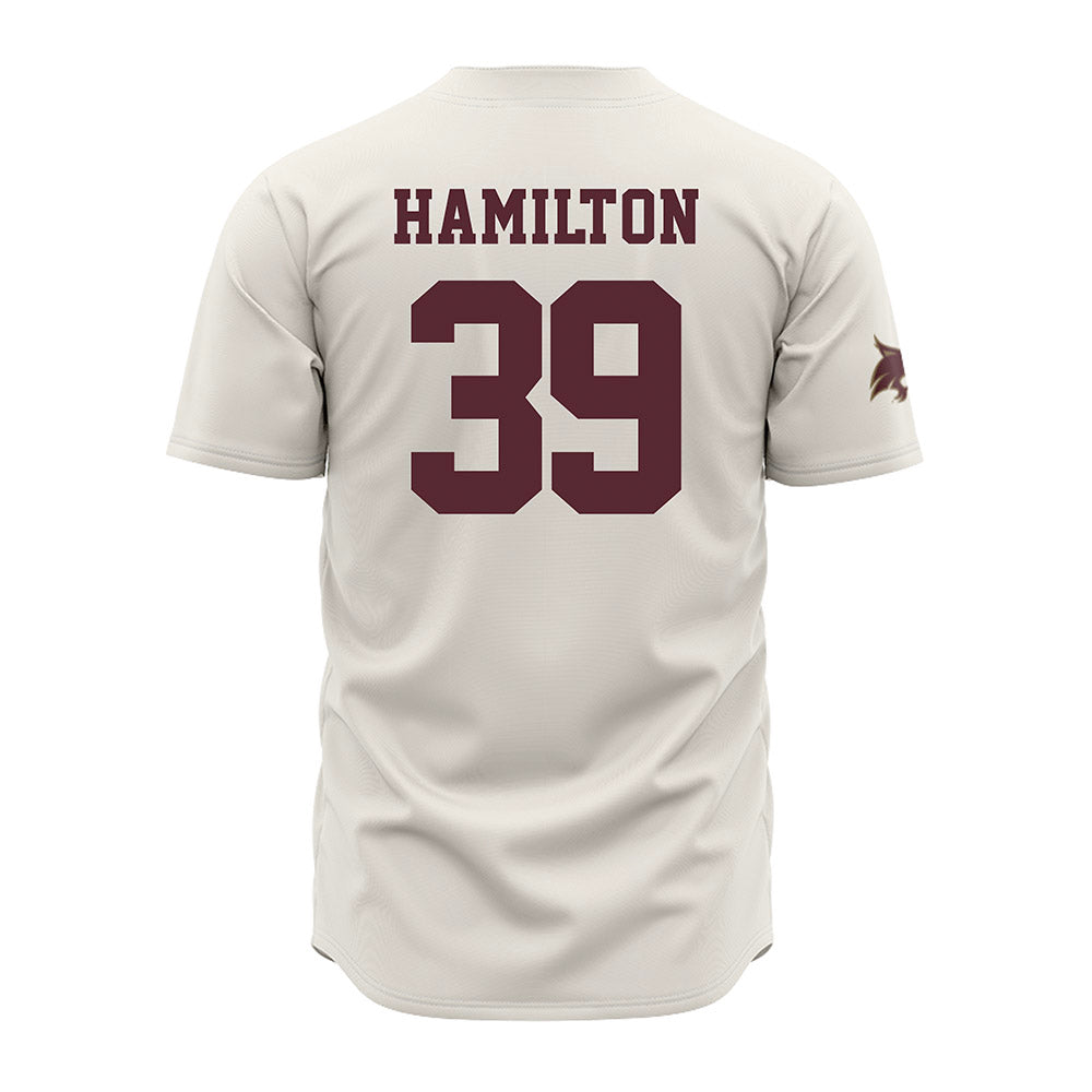 Texas State - NCAA Baseball : Maximus Hamilton - Cream Jersey-1