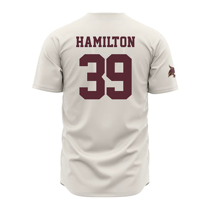 Texas State - NCAA Baseball : Maximus Hamilton - Cream Jersey-1