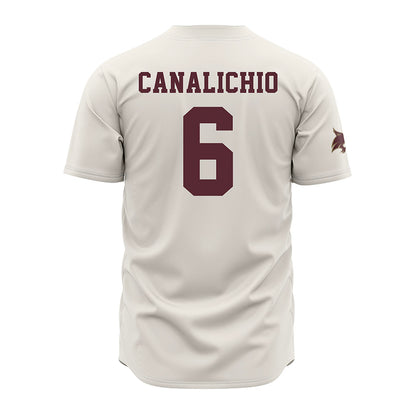 Texas State - NCAA Baseball : Will Canalichio - Cream Jersey-1