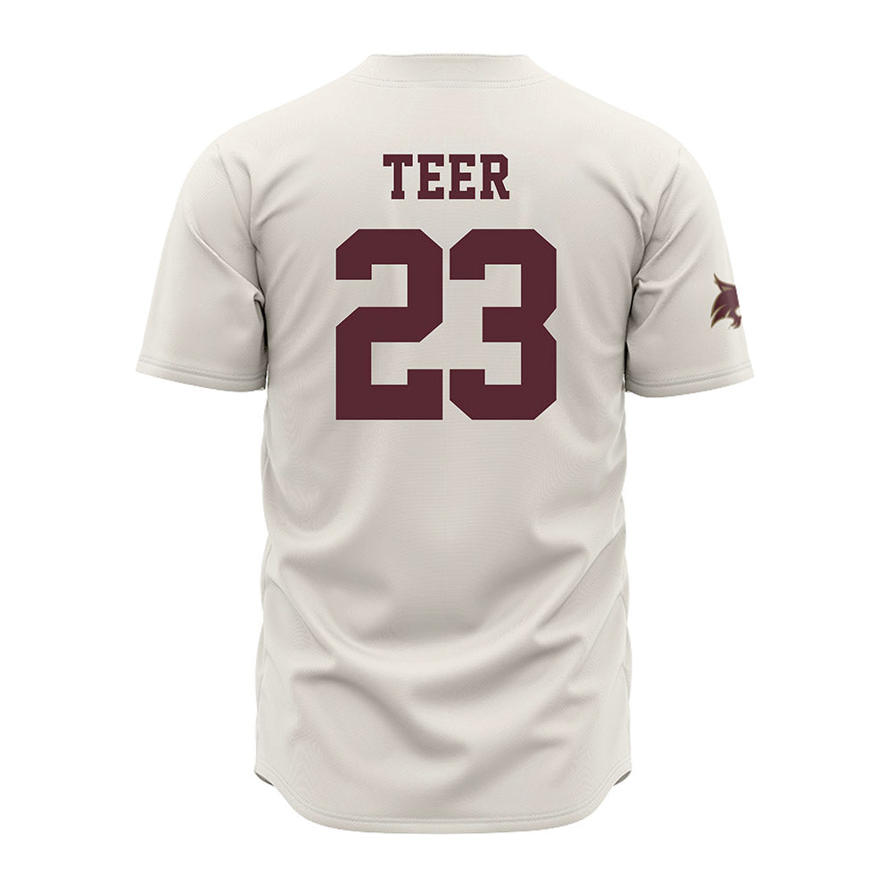 Texas State - NCAA Baseball : Jackson Teer - Cream Jersey