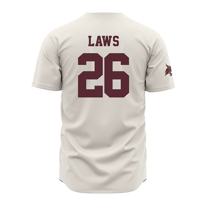 Texas State - NCAA Baseball : Carson Laws - Cream Jersey