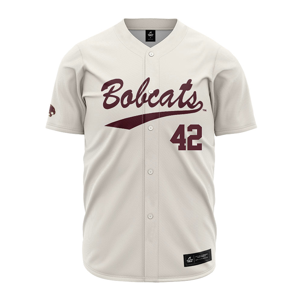 Texas State - NCAA Baseball : Austin Munguia - Cream Jersey-0