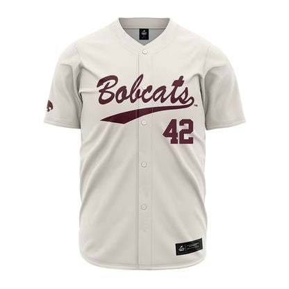 Texas State - NCAA Baseball : Austin Munguia - Cream Jersey-0