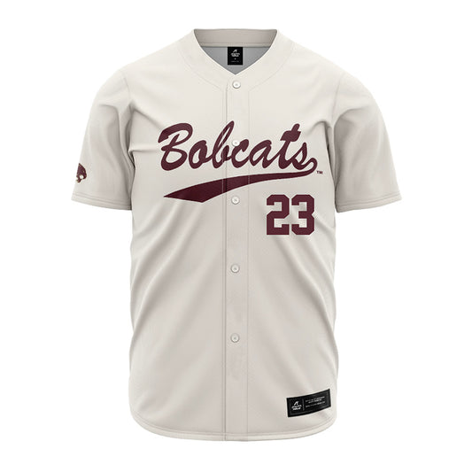 Texas State - NCAA Baseball : Jackson Teer - Cream Jersey