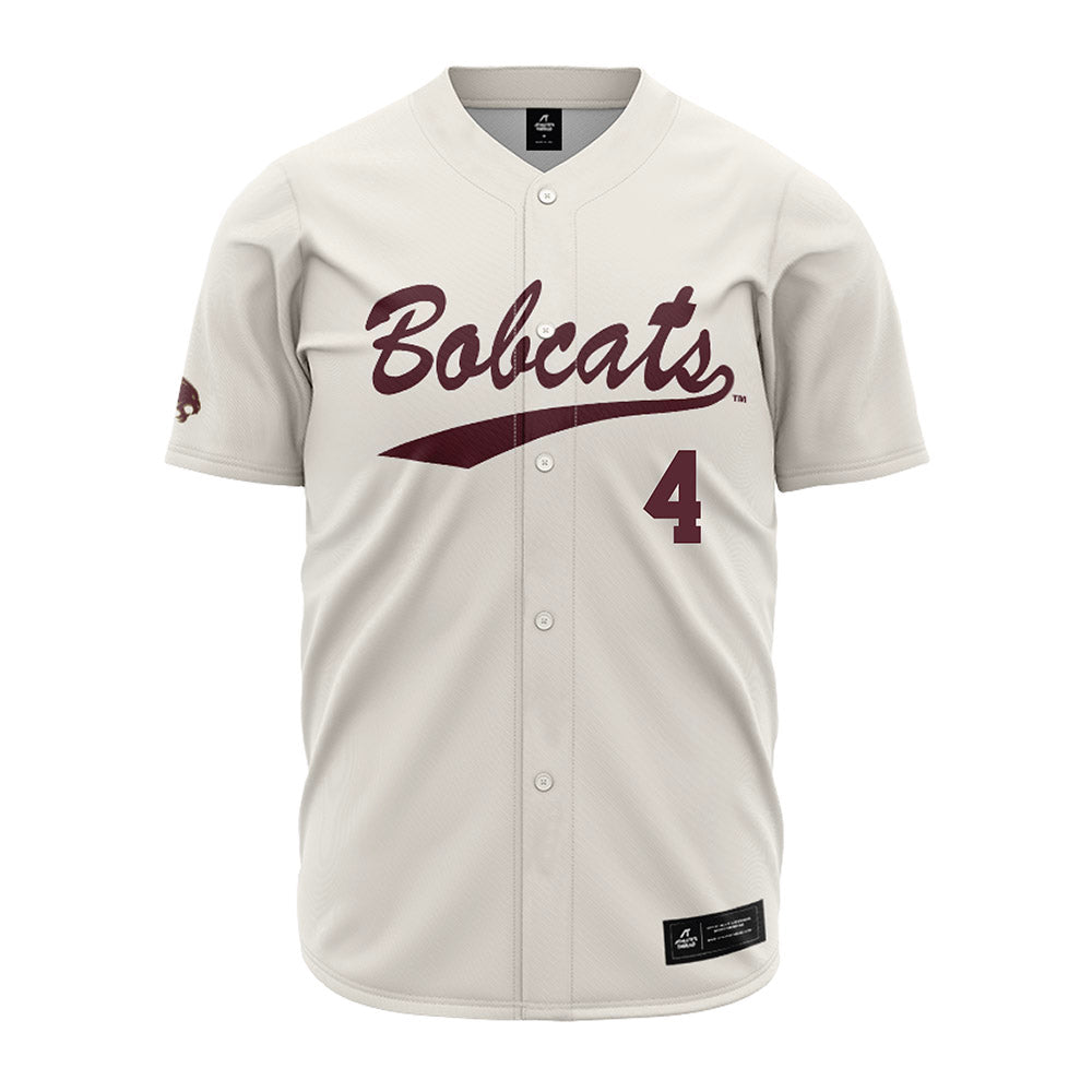 Texas State - NCAA Baseball : Alec Beversdorf - Cream Jersey-0
