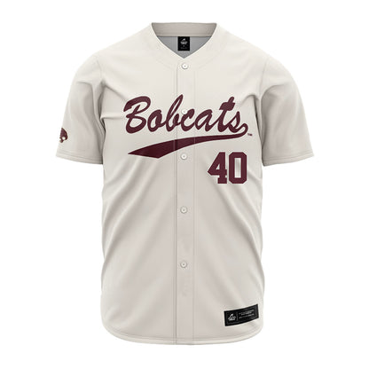 Texas State - NCAA Baseball : Wade Cooper - Cream Jersey-0