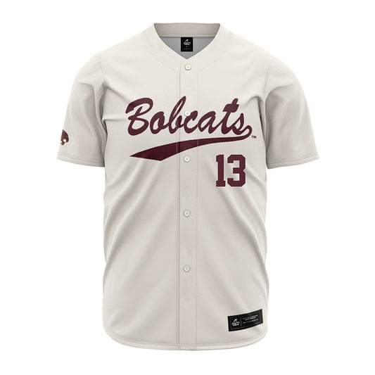 Texas State - NCAA Baseball : Jesus Tovar - Cream Jersey-0