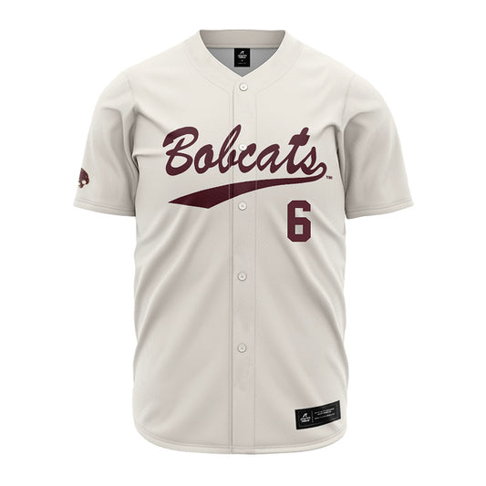 Texas State - NCAA Baseball : Will Canalichio - Cream Jersey-0