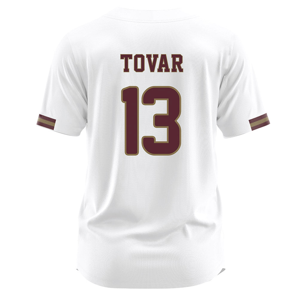 Texas State - NCAA Baseball : Jesus Tovar - White Jersey-1