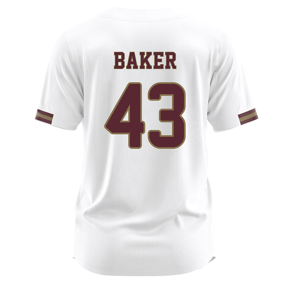 Texas State - NCAA Baseball : Caden Baker - White Jersey-1