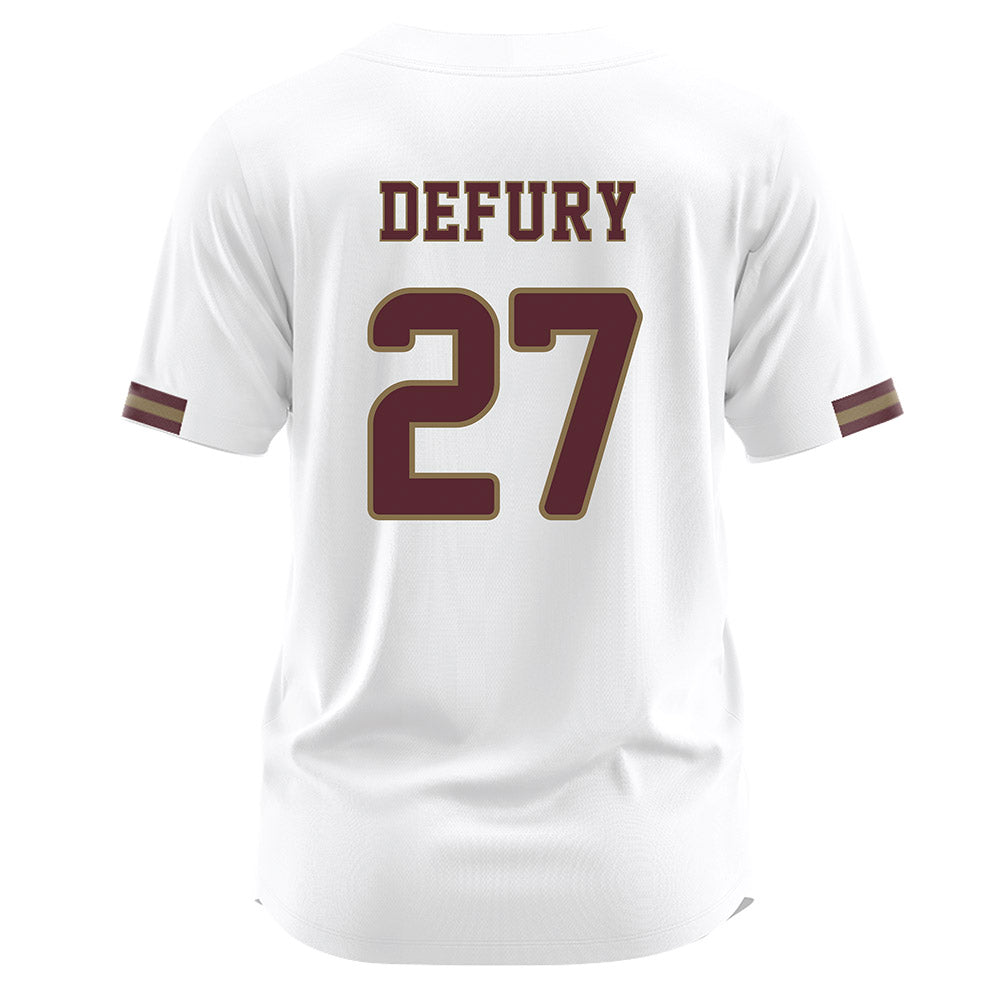 Texas State - NCAA Baseball : Coy DeFury - White Jersey-1
