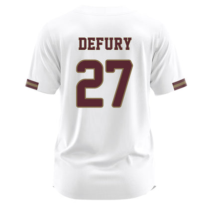 Texas State - NCAA Baseball : Coy DeFury - White Jersey-1
