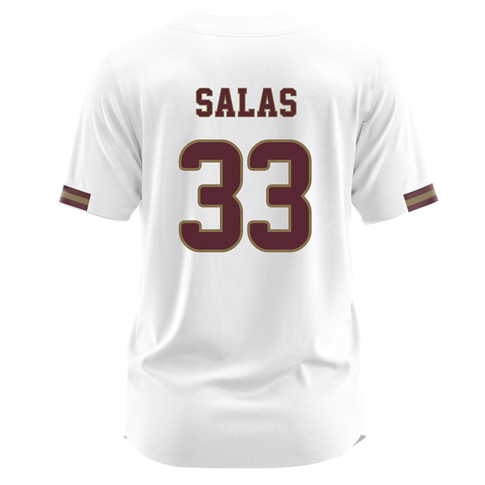 Texas State - NCAA Baseball : Manny Salas - White Jersey-1