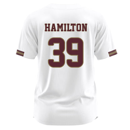 Texas State - NCAA Baseball : Maximus Hamilton - White Jersey-1