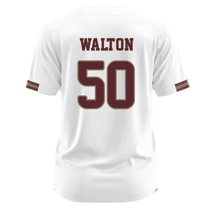 Texas State - NCAA Baseball : Tyler Walton - White Jersey-1