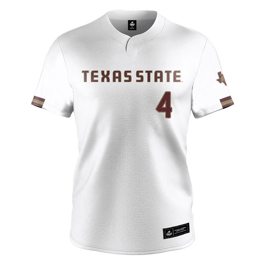 Texas State - NCAA Baseball : Alec Beversdorf - White Jersey-0