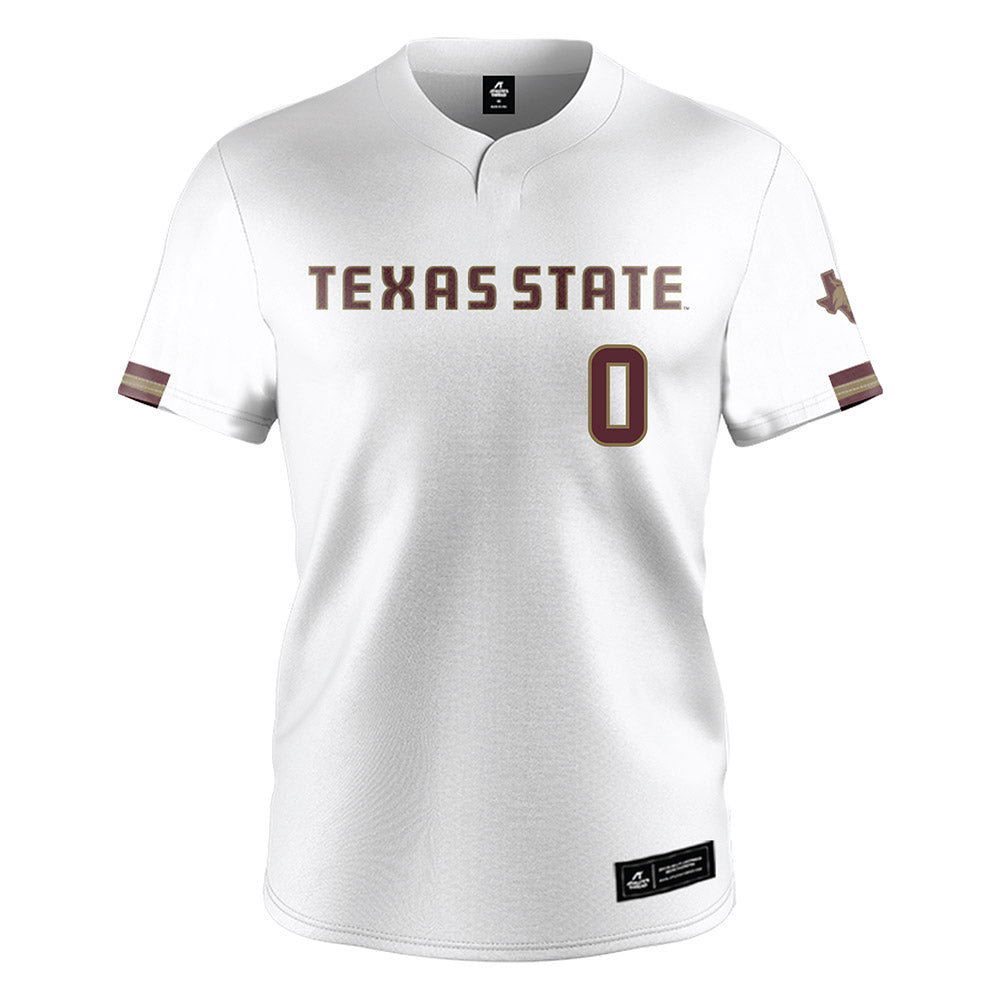 Texas State - NCAA Baseball : Alex Yearwood - White Jersey-0