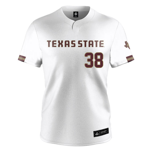 Texas State - NCAA Baseball : Ty Powell - White Jersey-0