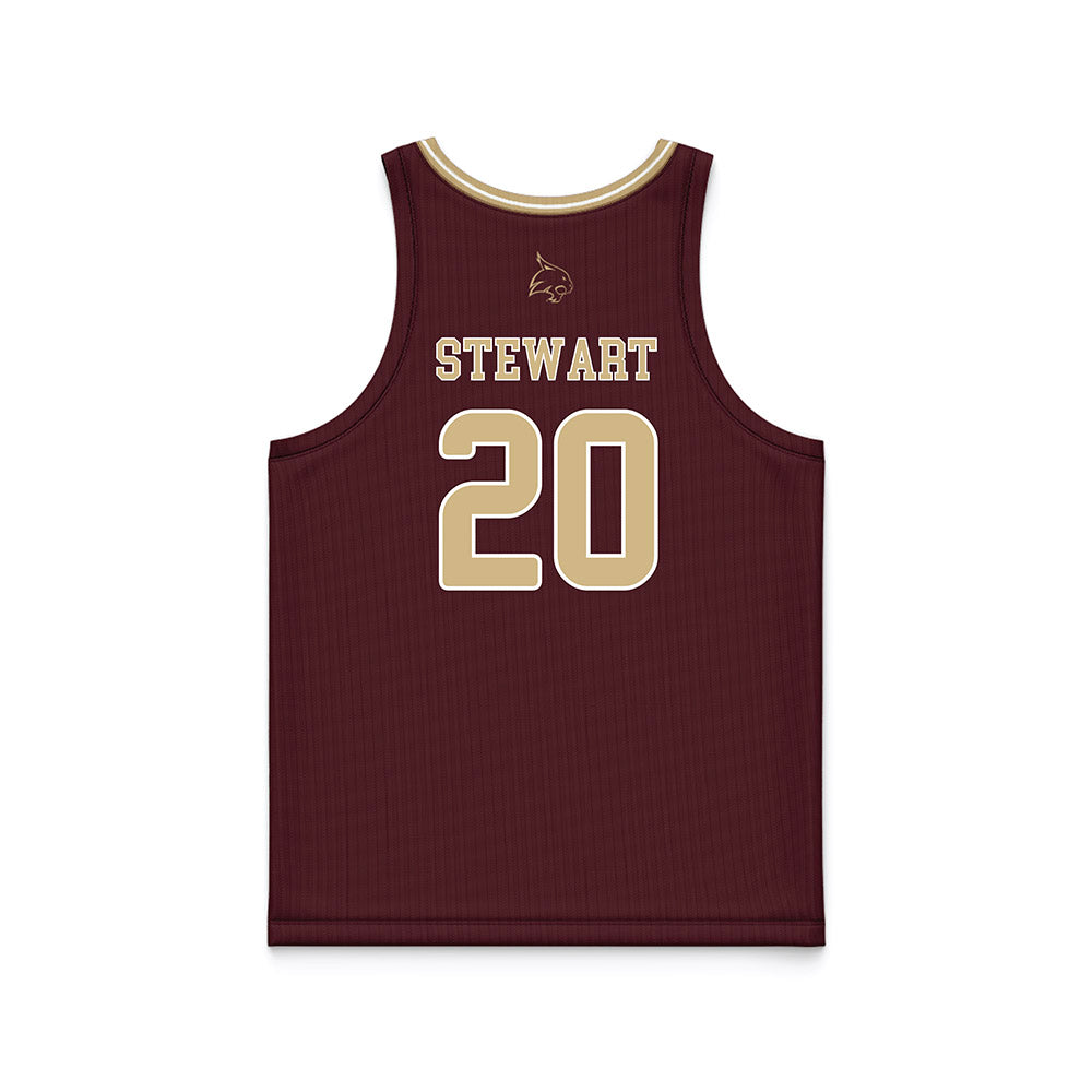 Texas State - NCAA Women's Basketball : Kyaija Stewart - Maroon Basketball Jersey-1