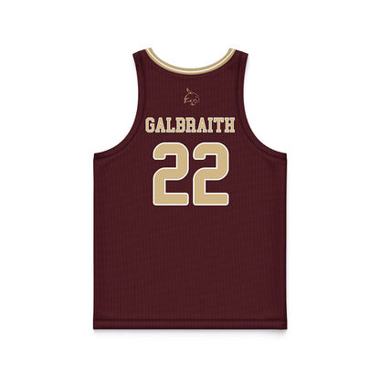 Texas State - NCAA Women's Basketball : Mia Galbraith - Maroon Basketball Jersey-1