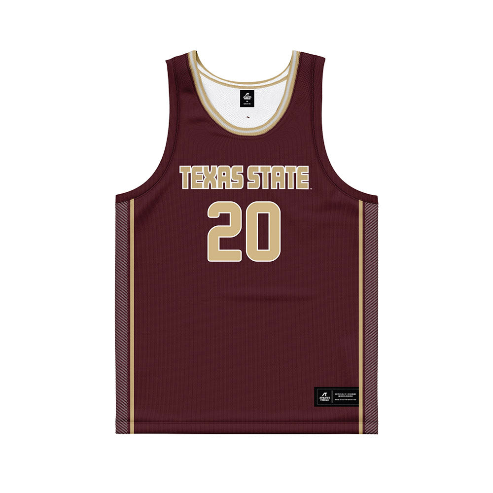 Texas State - NCAA Women's Basketball : Kyaija Stewart - Maroon Basketball Jersey-0
