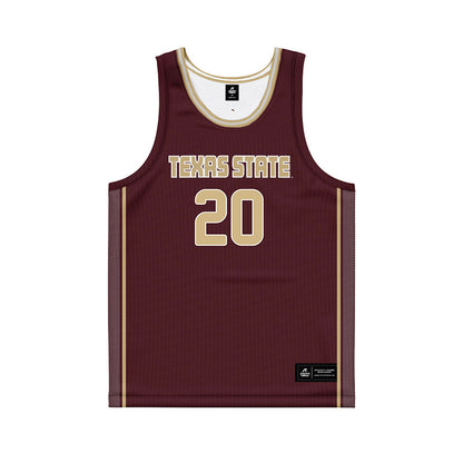 Texas State - NCAA Women's Basketball : Kyaija Stewart - Maroon Basketball Jersey-0