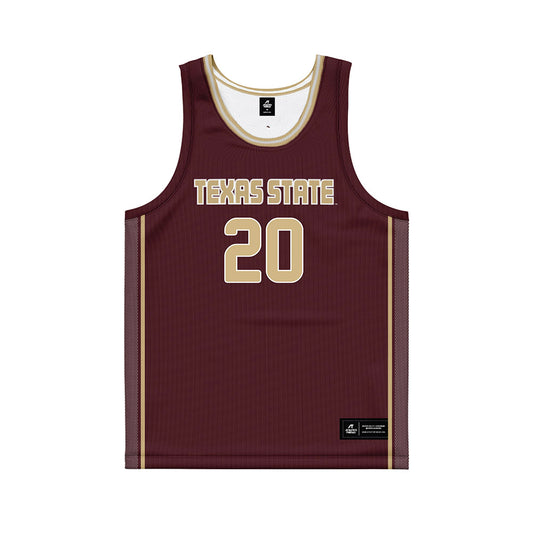 Texas State - NCAA Women's Basketball : Kyaija Stewart - Maroon Basketball Jersey-0