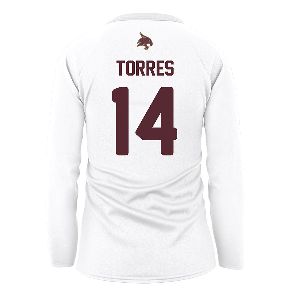  - NCAA Women's Volleyball : Ryann Torres - White Volleyball Jersey-1