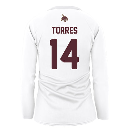  - NCAA Women's Volleyball : Ryann Torres - White Volleyball Jersey-1