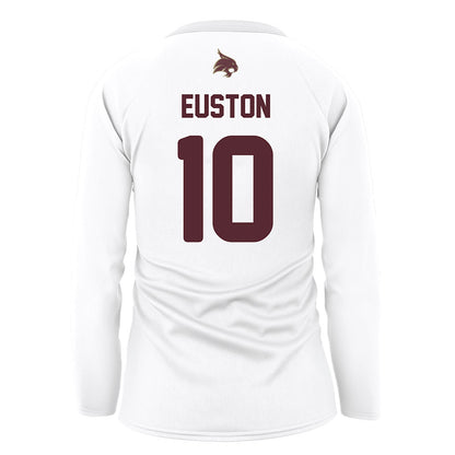 Texas State - NCAA Women's Volleyball : Ashley Euston - White Volleyball Jersey-1