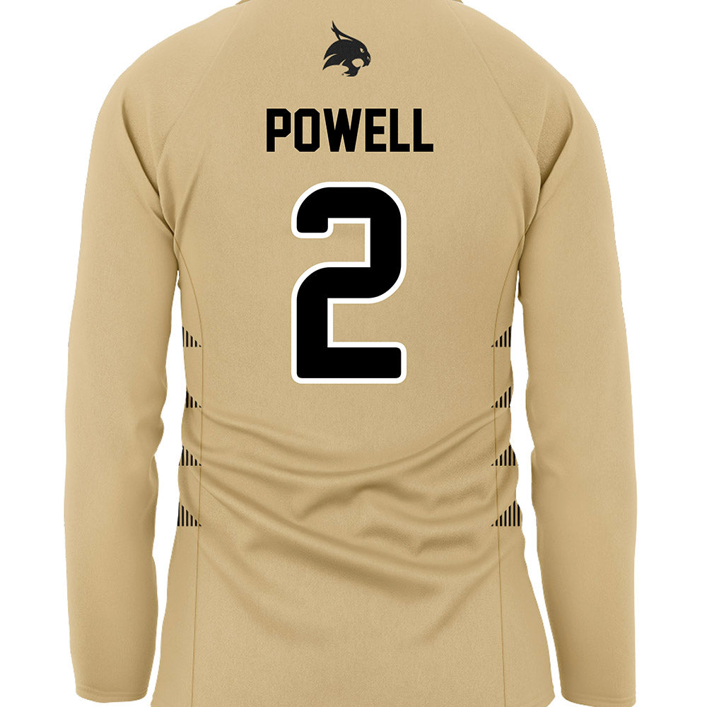 Texas State - NCAA Women's Soccer : Jessy Powell - Gold Soccer Jersey-1