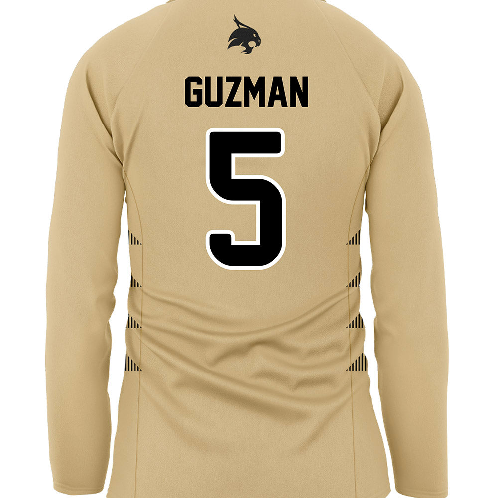 Texas State - NCAA Women's Soccer : Sadie Guzman - Gold Soccer Jersey-1