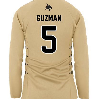 Texas State - NCAA Women's Soccer : Sadie Guzman - Gold Soccer Jersey-1