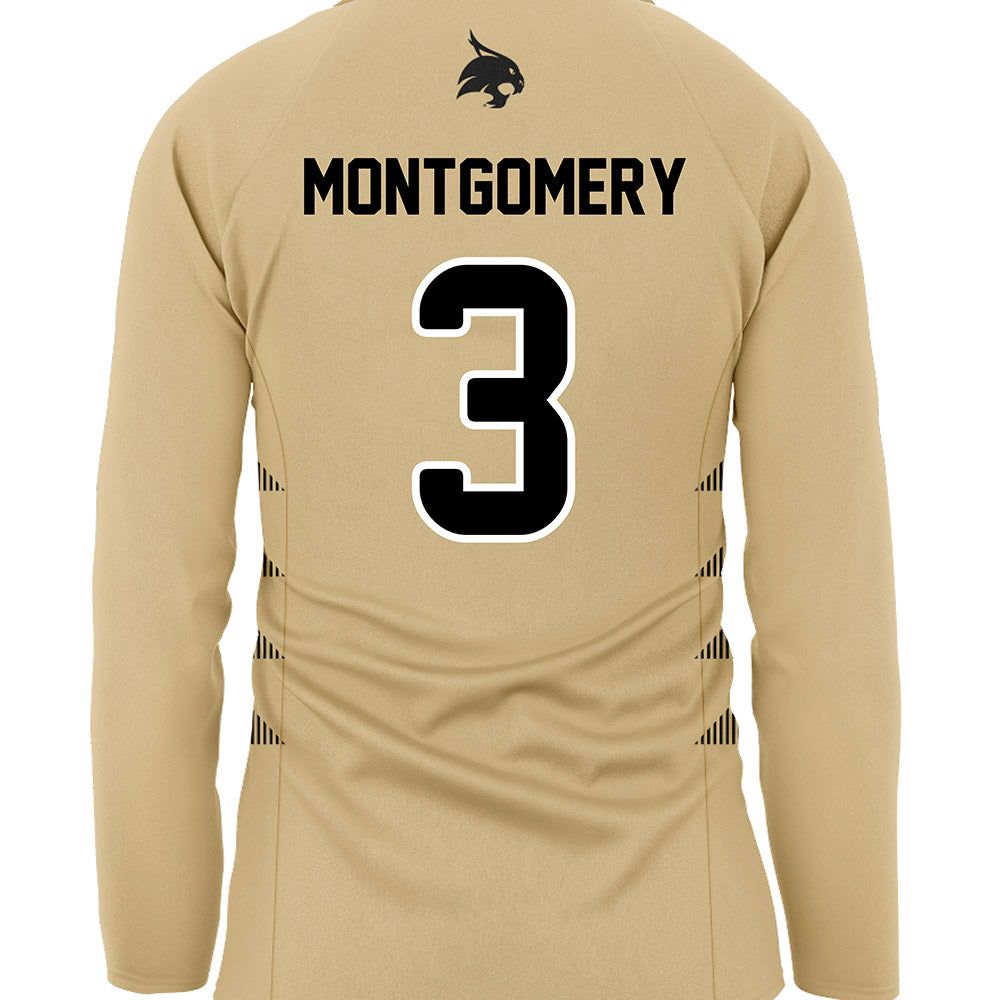 Texas State - NCAA Women's Soccer : Alexis Montgomery - Gold Soccer Jersey-1