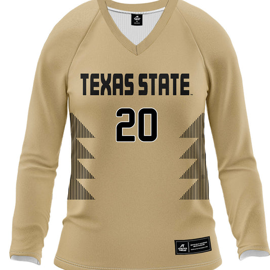 Texas State - NCAA Women's Soccer : Luna Matsubara - Gold Soccer Jersey-0