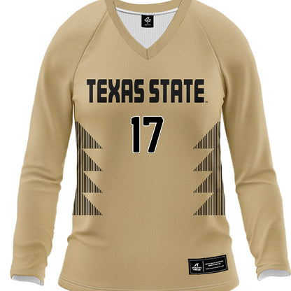Texas State - NCAA Women's Soccer : Constance Agyemang - Gold Soccer Jersey-0