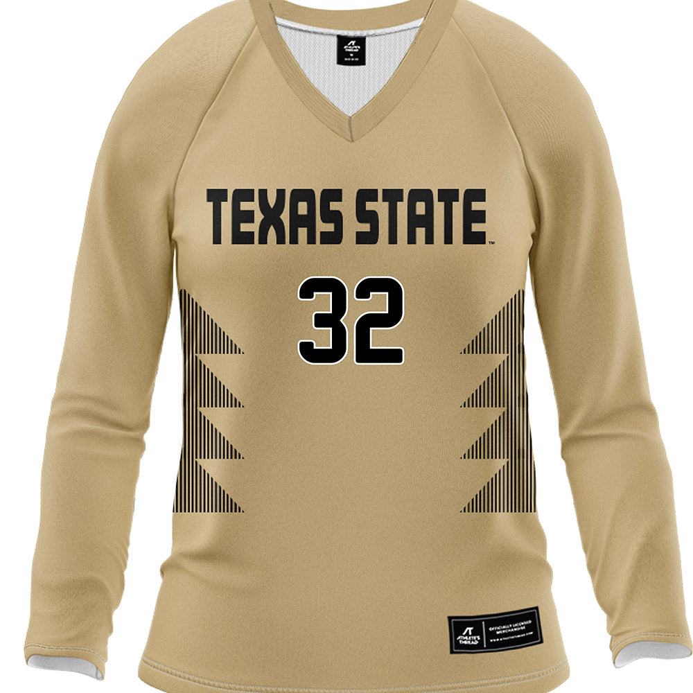 Texas State - NCAA Women's Soccer : Jenny Ngankem - Gold Soccer Jersey-0