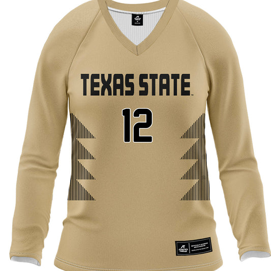 Texas State - NCAA Women's Soccer : Nina Norshie - Gold Soccer Jersey-0