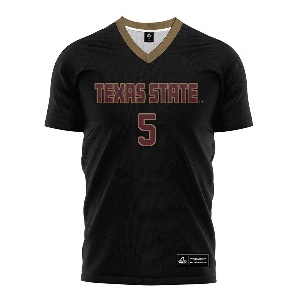 Texas State - NCAA Women's Soccer : Sadie Guzman - Black Soccer Jersey-0