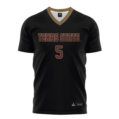 Texas State - NCAA Women's Soccer : Sadie Guzman - Black Soccer Jersey-0